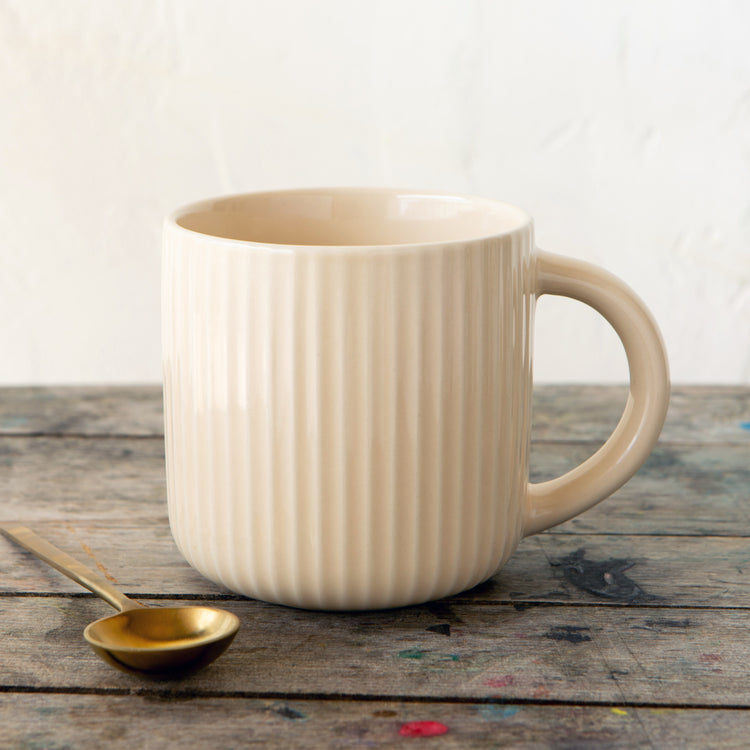 Fluted Mug - Ecru