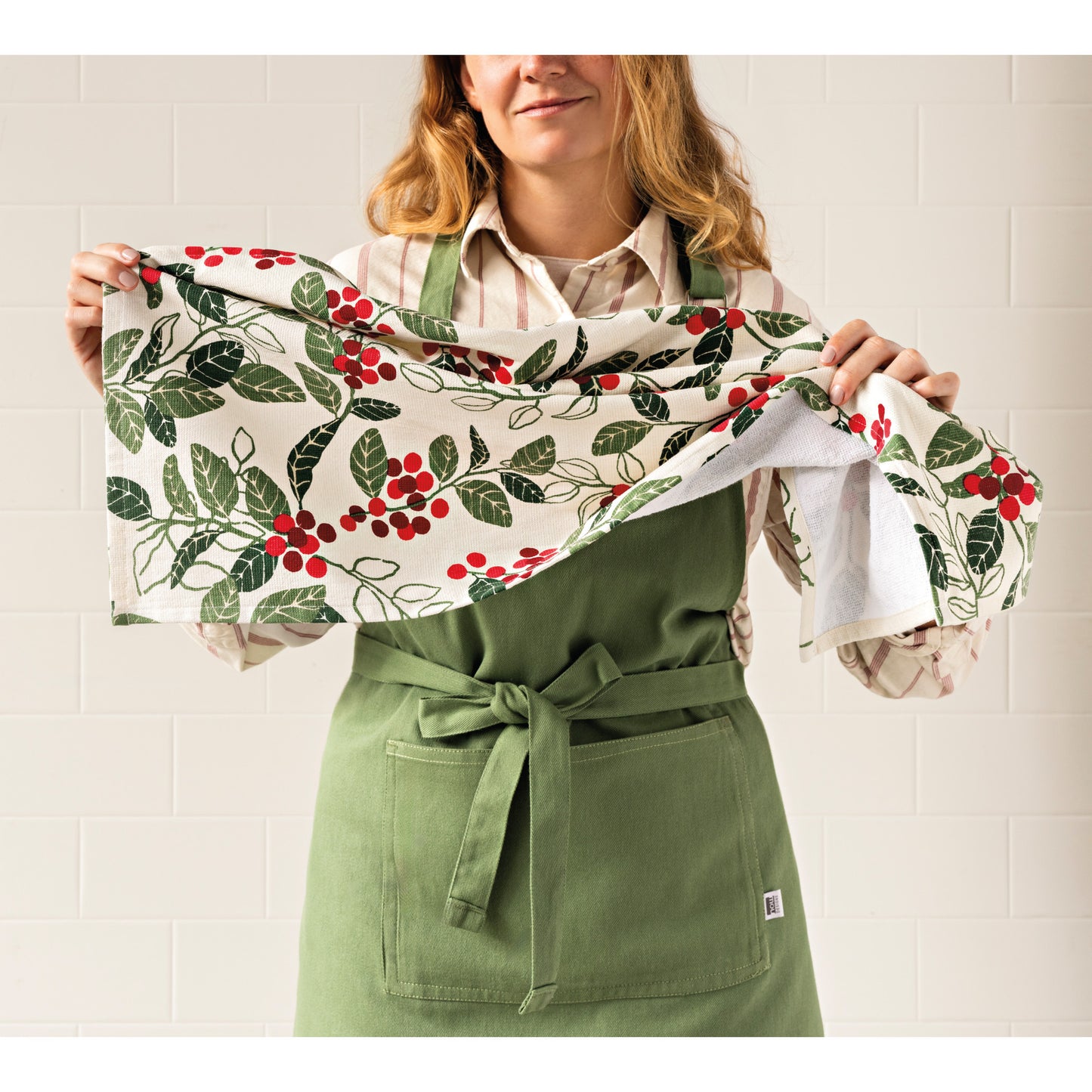 Merry Berry Christmas Terry Dishtowel