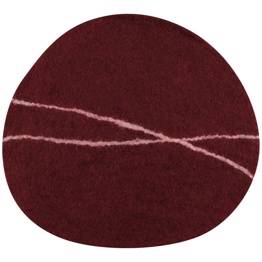 Striato Felt Wool Placemat - Garnet