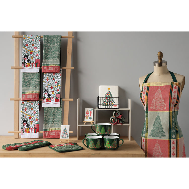 Festive Fir Jacquard Christmas Apron