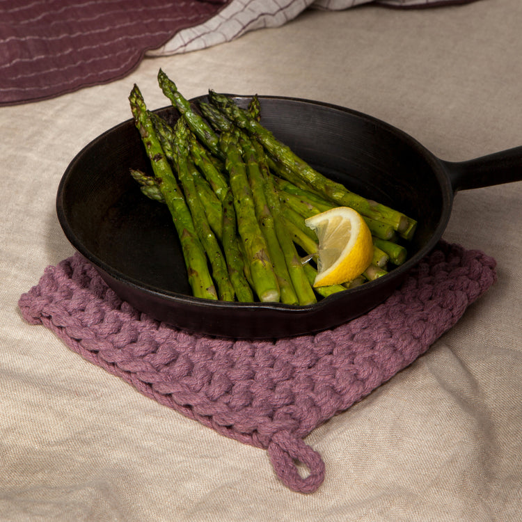 Ash Plum Knit Potholder