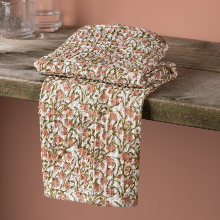Thrive Block Print Waffle Dishtowel