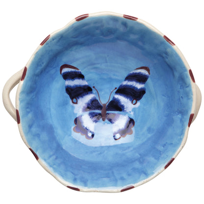Aurora Hand Painted Footed Bowl