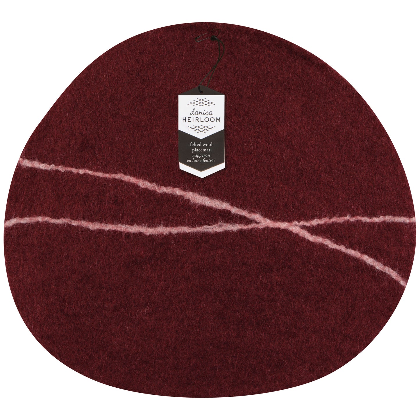 Striato Felt Wool Placemat - Garnet
