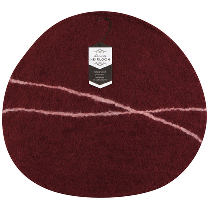 Striato Felt Wool Placemat - Garnet