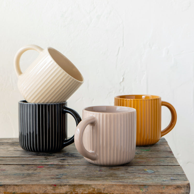 Fluted Mug - Ecru