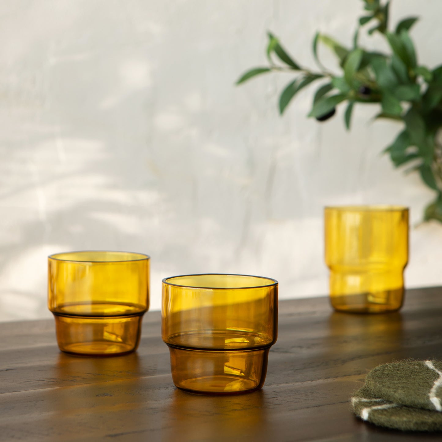 Stackable Juice Glass 9 oz - Amber
