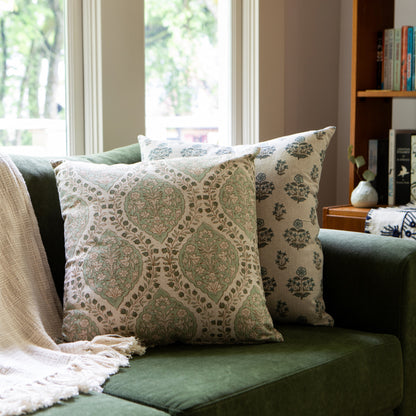 Ogee Block Print Pillow 20 x 20 inch