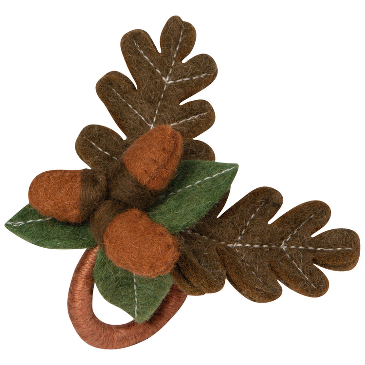 Oak and Acorn Felt Napkin Ring