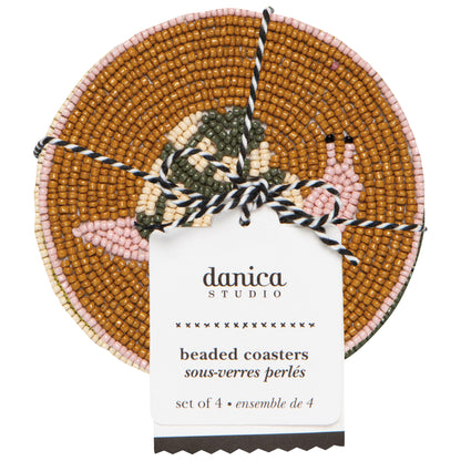 Gardenland Snails Beaded Coasters Set of 4