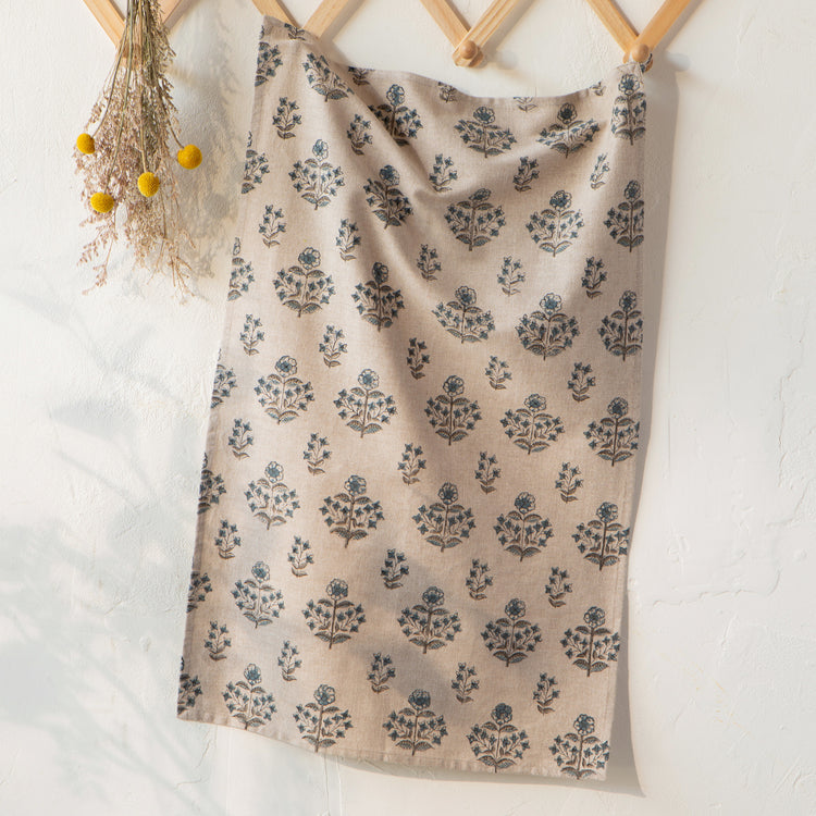 Salvia Block Print Dishtowel