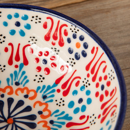Hand-painted Turkish Bowl 5 inch - Evani White