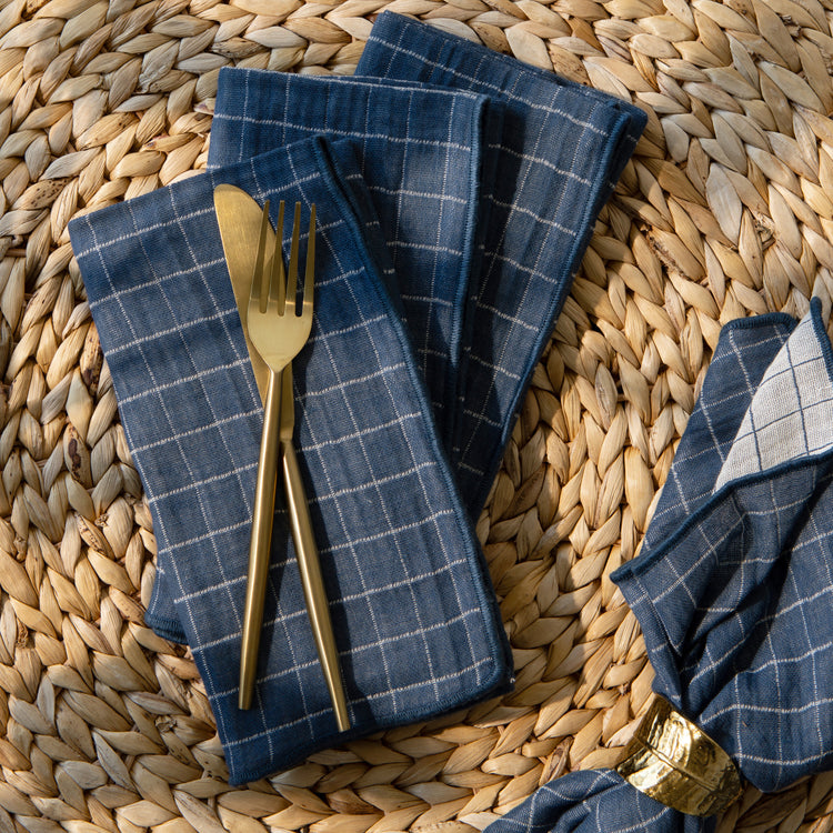 Midnight Double Weave Napkins Set of 4