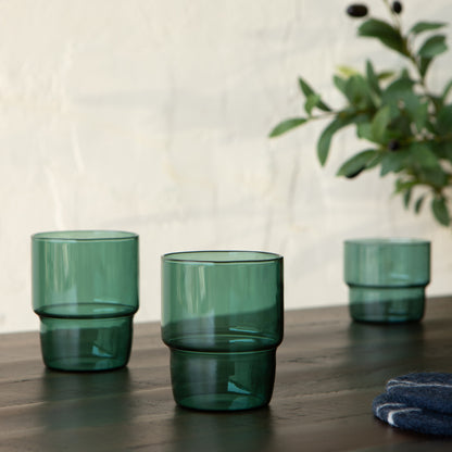 Stackable Drinking Glass 13 oz - Emerald