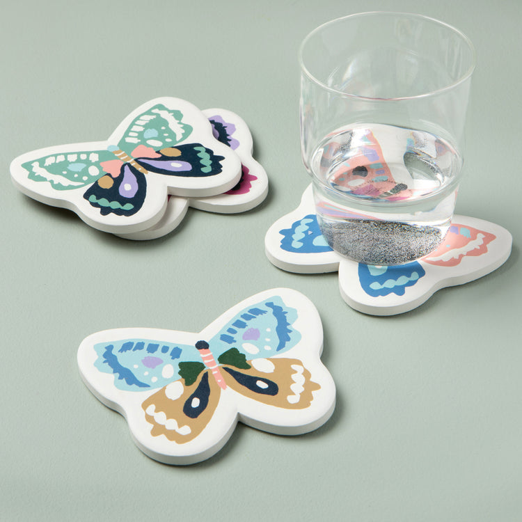 Flutter By Soak Up Coasters Set of 4