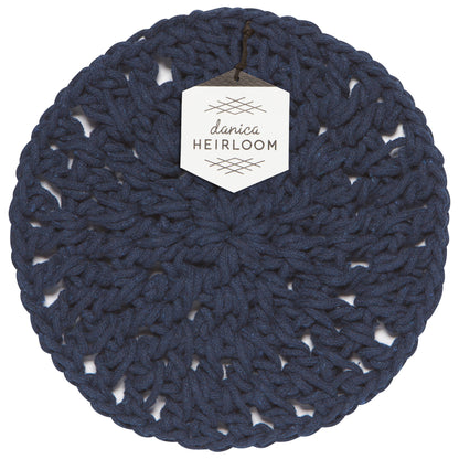 Midnight Blue Knotted Trivet
