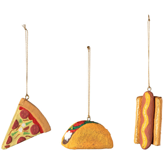 Fast Food Felt Christmas Tree Ornaments - 3 Assorted Styles