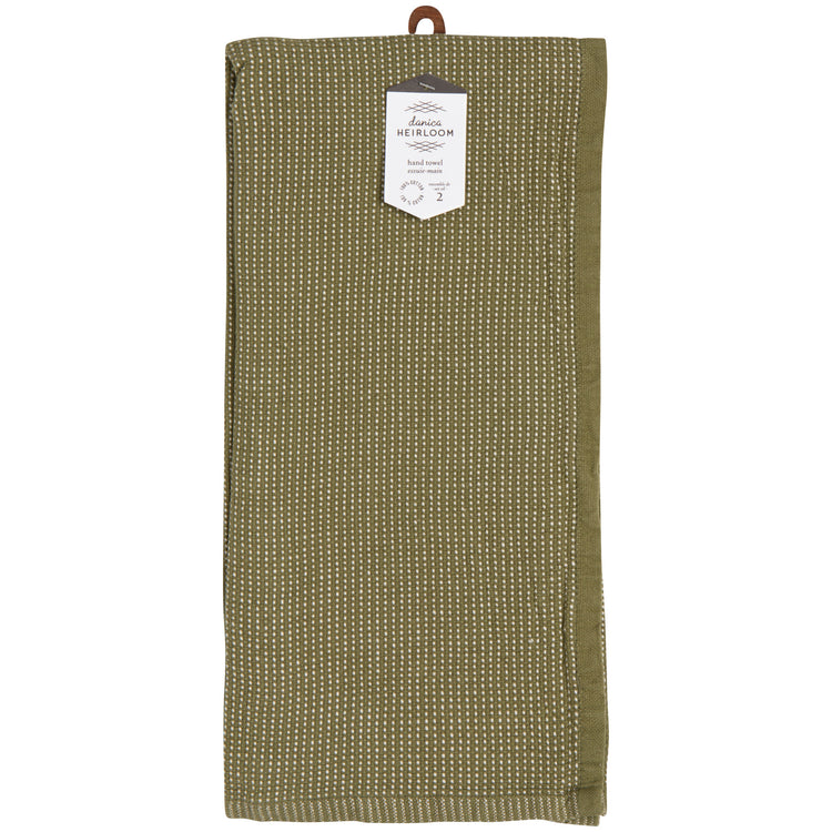 Olive Branch Dash Hand Towels Set of 2