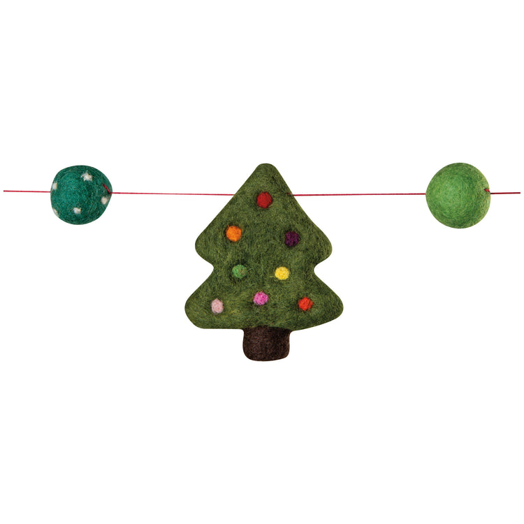 Christmas Tree Felt Garland