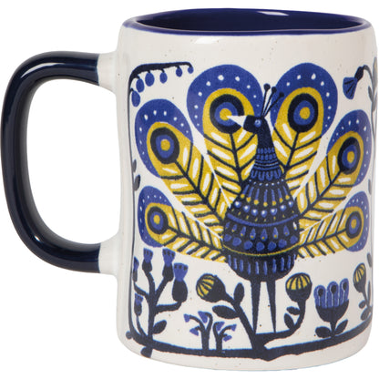 Peacock Perch Mug