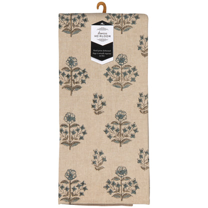Salvia Block Print Dishtowel