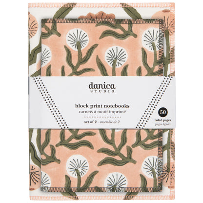 Peregrine Block Print Notebooks Set of 2
