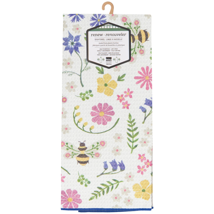 Bee Garden Recycled Microfibre Dishtowel