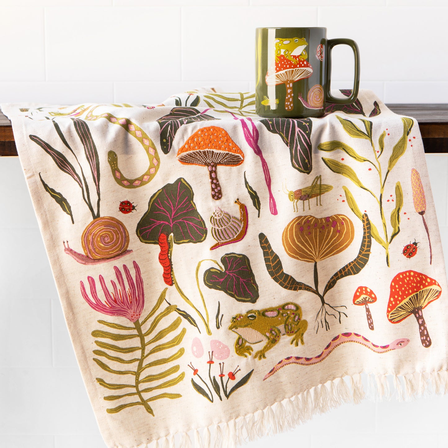 Gardenland Embroidered Dishtowel