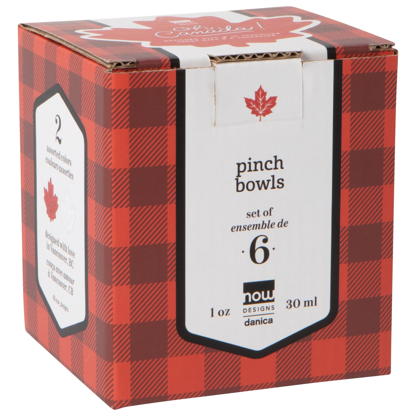 Maple Leaf Pinch Bowls Set of 6