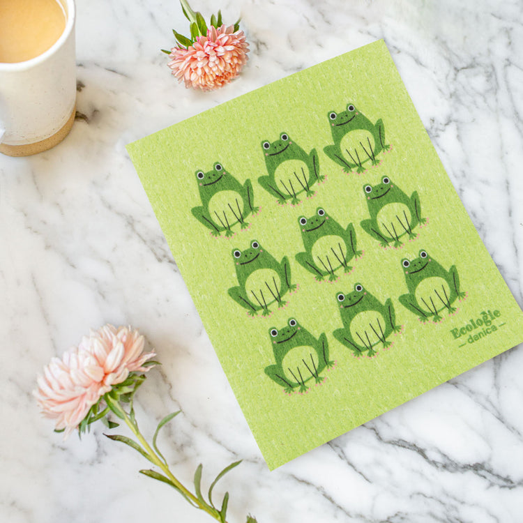 Ribbit Swedish Dishcloth