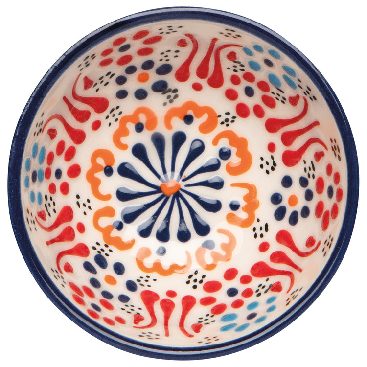 Hand-painted Turkish Bowl 3.5 inch - Evani White