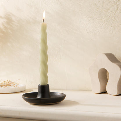Lumina-Black Candle Holder