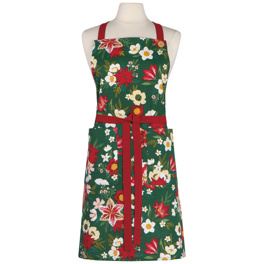 Amaryllis Christmas Spruce Apron