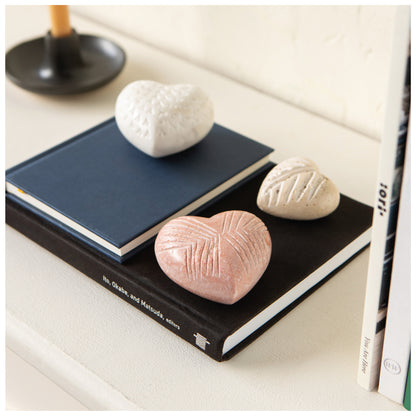 Pink Marble Heart Large