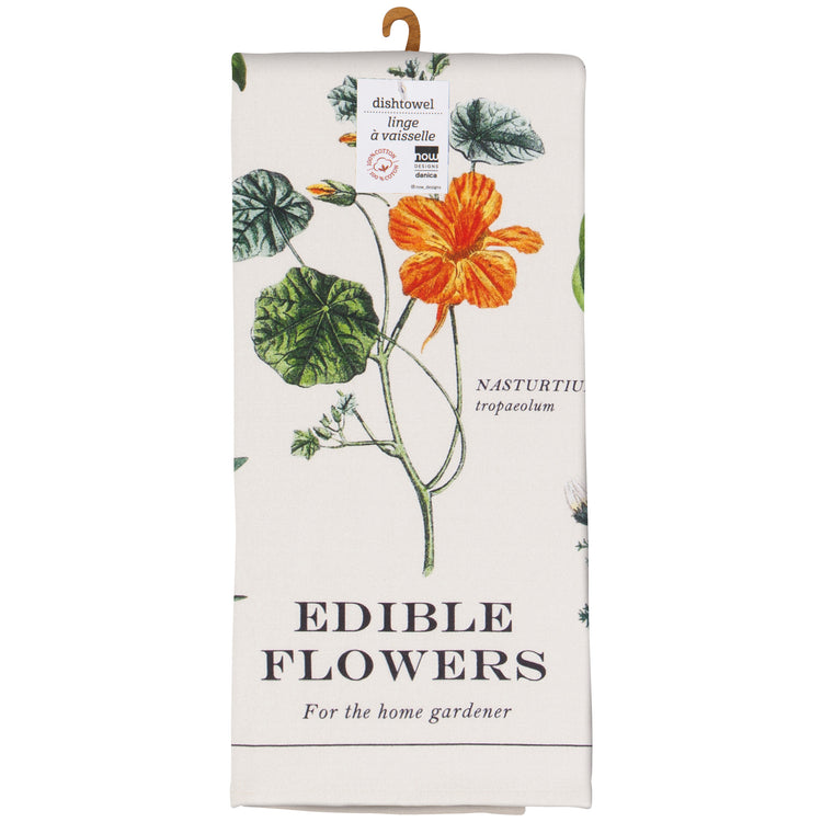 Edible Flowers Dishtowel