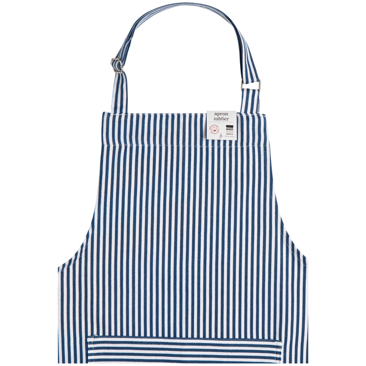 Narrow Royal Blue Stripe Chef Apron
