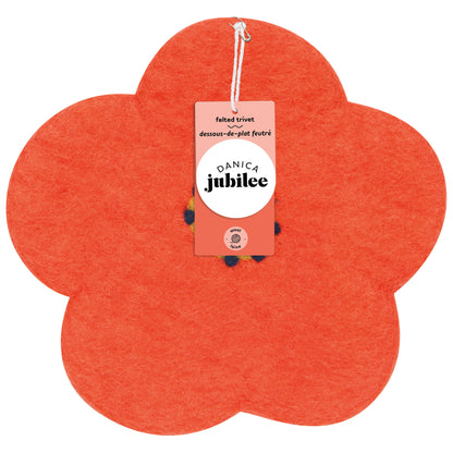 Poppy Felt Wool Trivet