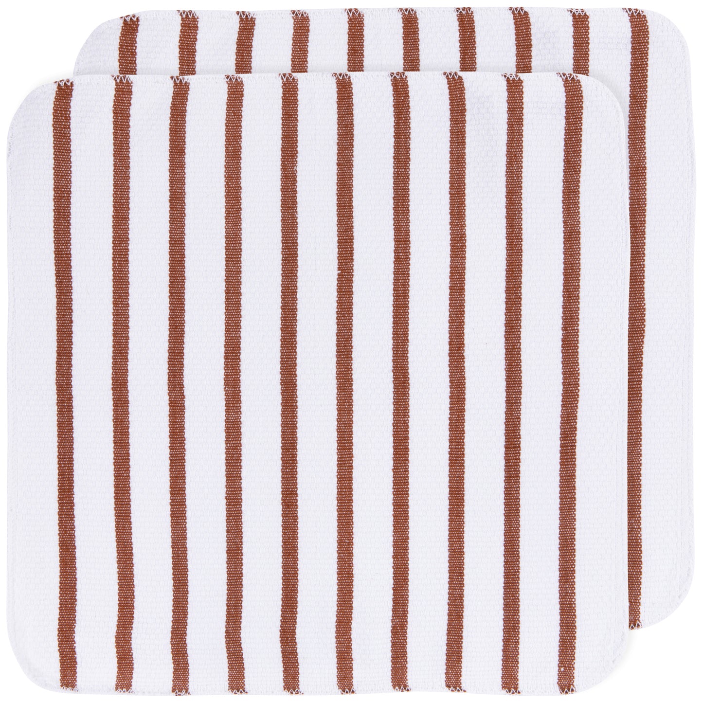 Chestnut Brown Basketweave Dishcloths Set of 2