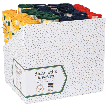 Full Bloom Dishcloth Counter Display - 25 Assorted