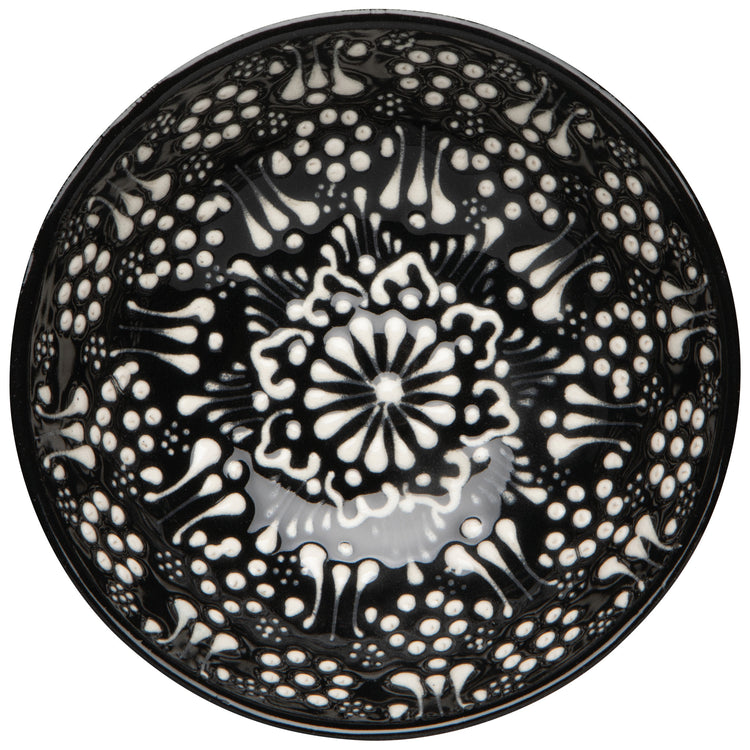 Hand-painted Turkish Bowl 5 inch - Evani Black