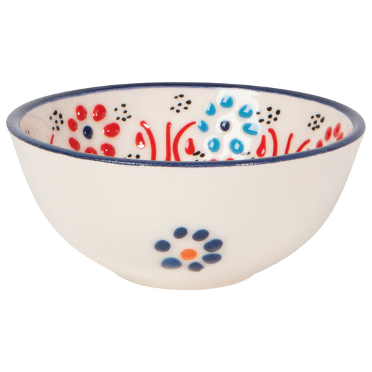 Hand-painted Turkish Bowl 3.5 inch - Evani White