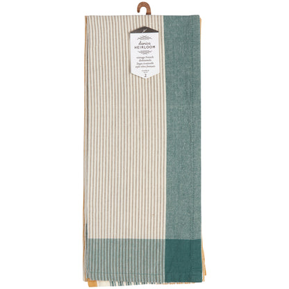 Lagoon Array Stripe Dishtowel Set of 2