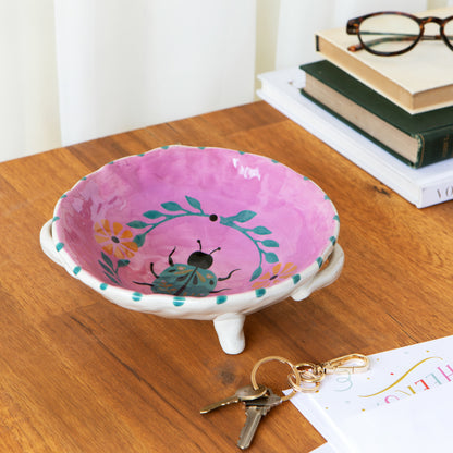 Amulet Hand Painted Footed Bowl