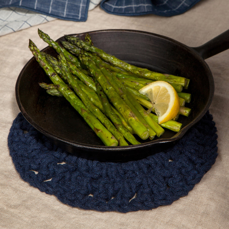 Midnight Blue Knotted Trivet