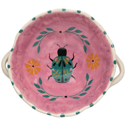 Amulet Hand Painted Footed Bowl