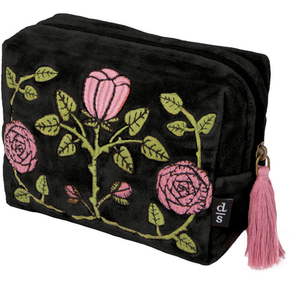 Rose Briar Embroidered Pouch