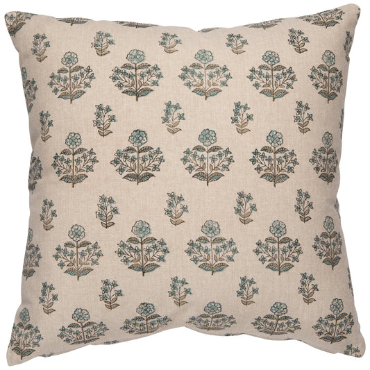 Salvia Block Print Pillow 20 x 20 inch