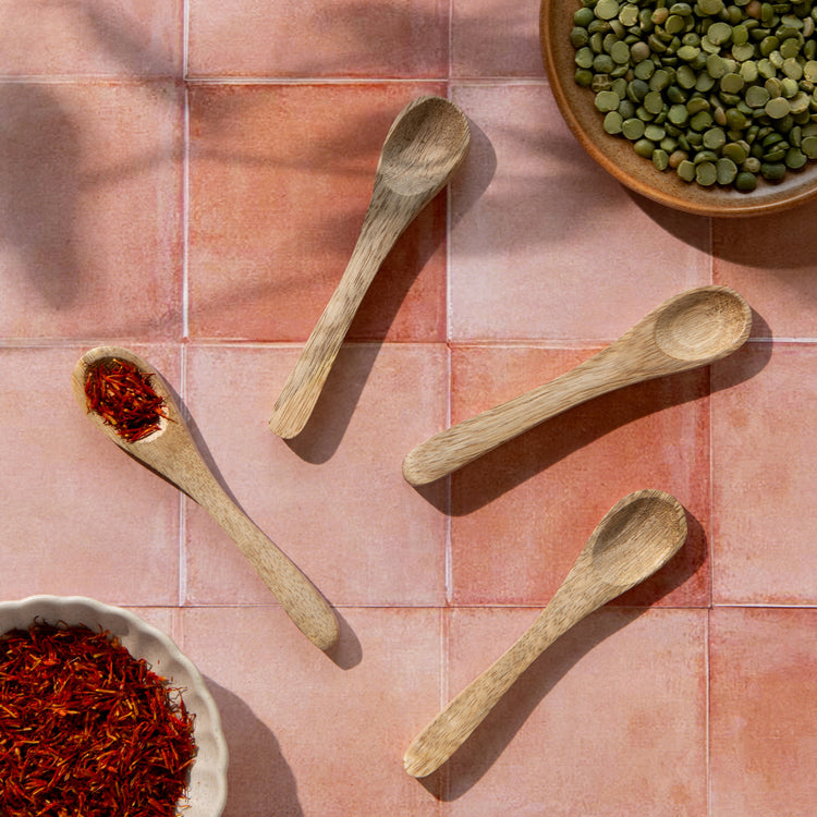 Mango Wood Mini Spoons Set of 4