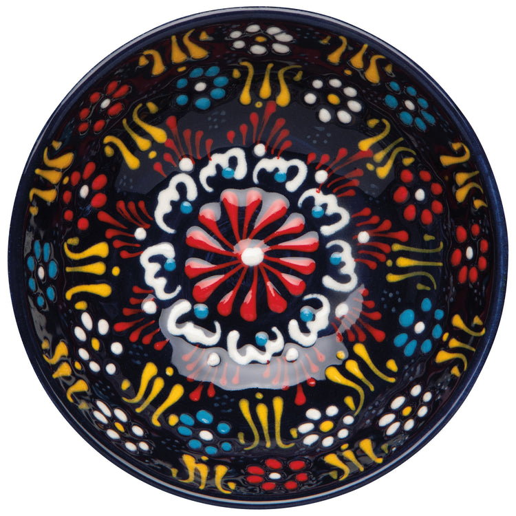 Hand-painted Turkish Bowl 5 inch - Evani Azure