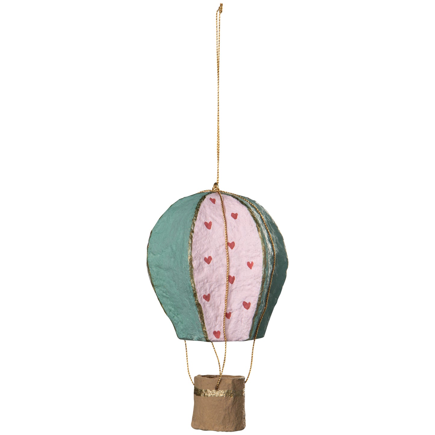 Hot Air Balloon Mache Christmas Tree Ornaments - 2 Assorted Styles